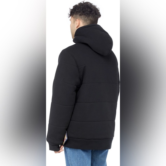 NWT Champion Hooded Reverse Weave heavy weight puffer Jacket Black large - Picture 4 of 15